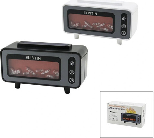 MİNİ ŞÖMİNE 200ML USB ŞARJLI - IŞIKLI HAVA NEMLENDİRİCİ BUHAR MAKİNE - KOKU GİDERİCİ 4.5W (5047)