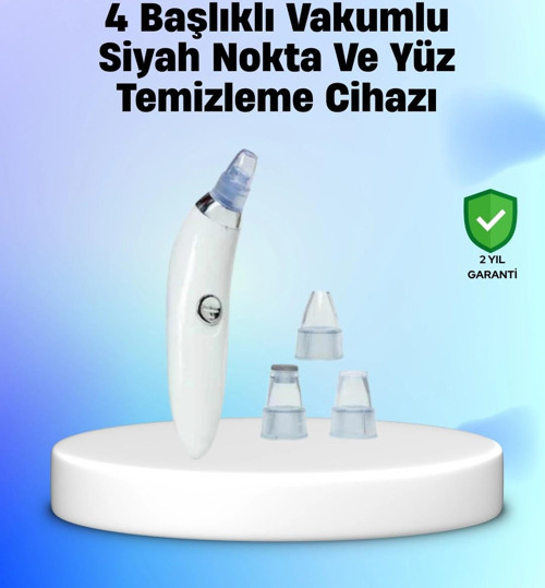 Vakum Teknolojili Siyah Nokta Temizleyici Cihaz – 4 Farklı Başlık ve Derinlemesine Gözenek Temizliği