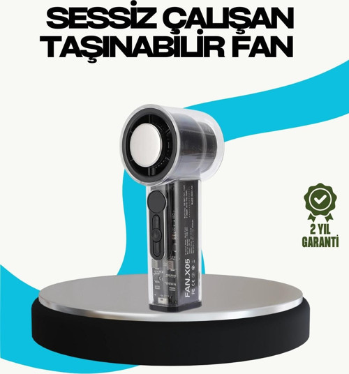Sessiz Çalışan Taşınabilir Fan | USB Şarjlı ve Kompakt Tasarım