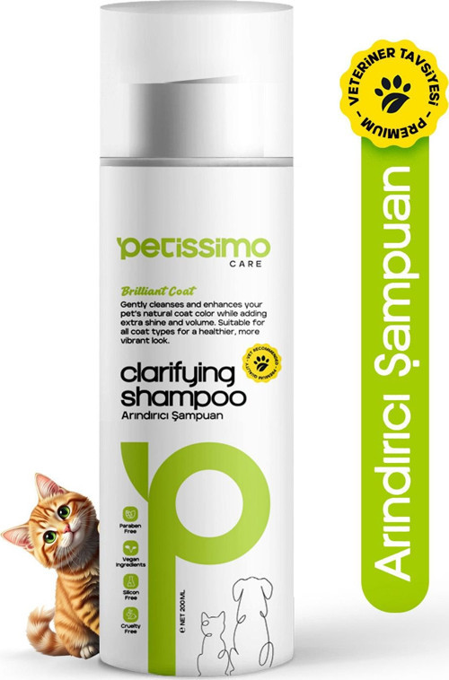Arındırıcı Kedi Şampuanı - Pire Parazit Kene Karşıtı Kedi Şampuanı - 200 ml
