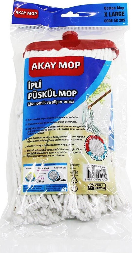 X LARGE ÖRGÜLÜ İPLİ PÜSKÜL PAMUK MOP (5047)