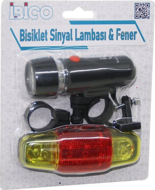 2İN1 BİSİKLET FENERİ SİNYALLİ LAMBA PİLLİ (5047)