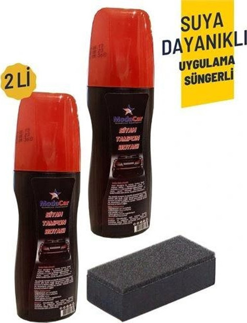 Suya Dayanıklı Siyah Tampon Boyası Uygulama Süngerli