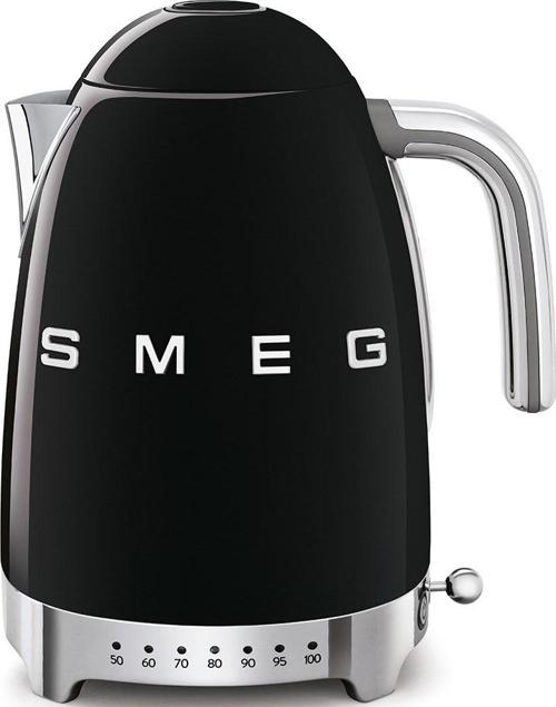 Klf04Bleu Retro Siyah Isı Ayarlı 2400 Watt 1.7 Litre Çelik Kettle