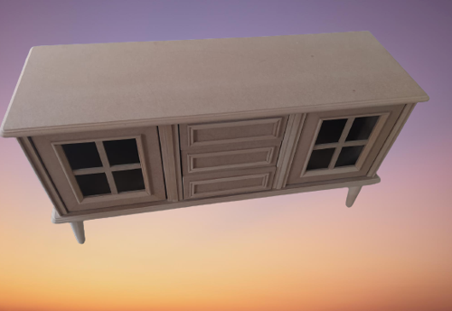 Tv Sehpa ST 17423 Windovs Nakış Klasik Model Kayın RETRO Ayak HAM Renk El Yapımı