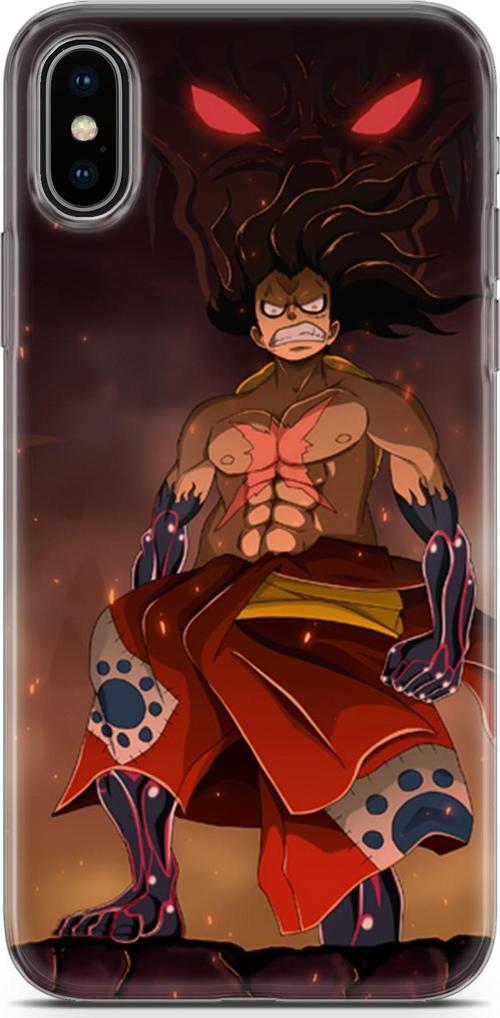Apple iPhone X için Anime 21 UV Lans One Piece Luffy I