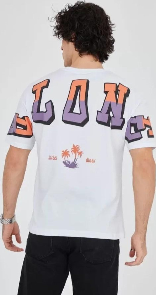 Erkek Ön Ve Arka Baskılı TShirt