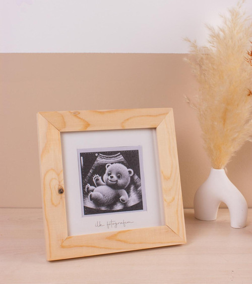Ahşap - İlk Fotoğrafım Ultrason Anı Hediyelik Çerçeve- Kalın Profil