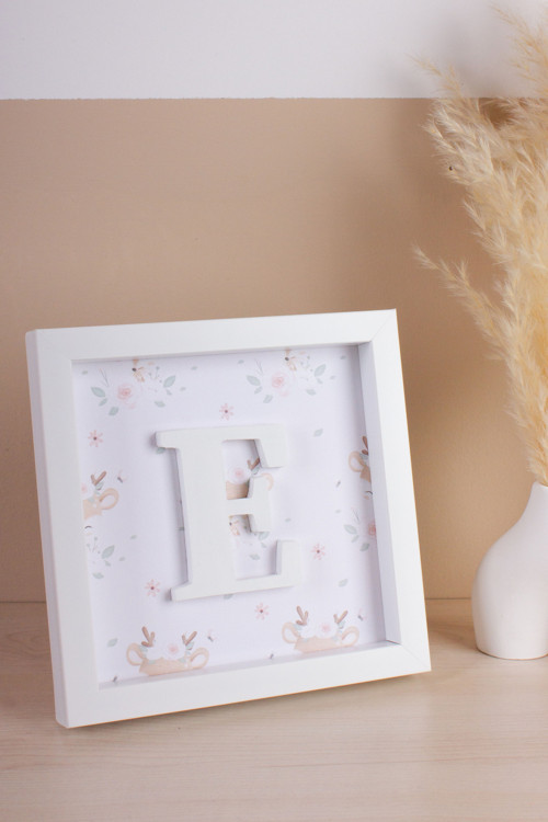 Baş Harfli Kişiye Özel Dekoratif Bebek Çerçevesi