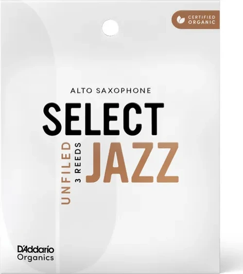 D\'Addario Organics Select Jazz Unfiled Alto Saksafon Kamışı - 3 Soft (3\'lü Kutu)