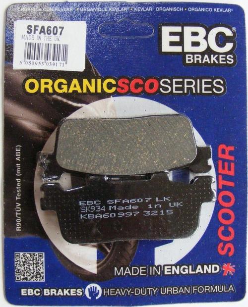 Sfa607 2020-2023 Kymco Xtown 250 CT Uyumlu Arka Fren Balatası Organik Balata