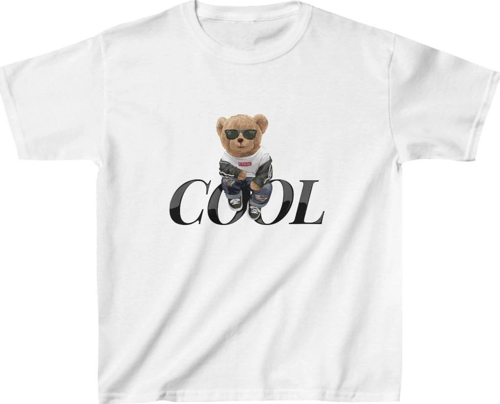 Unisex Çocuk Baskılı T-Shirt - Beyaz