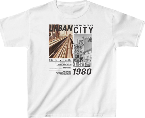 Unisex Çocuk Baskılı T-Shirt - Beyaz