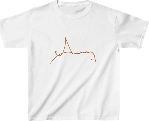 Unisex Çocuk Baskılı T-Shirt - Beyaz