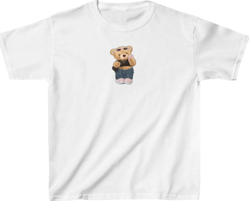 Unisex Çocuk Baskılı T-Shirt - Beyaz