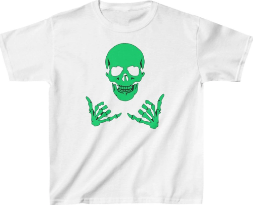 Unisex Çocuk Baskılı T-Shirt - Beyaz