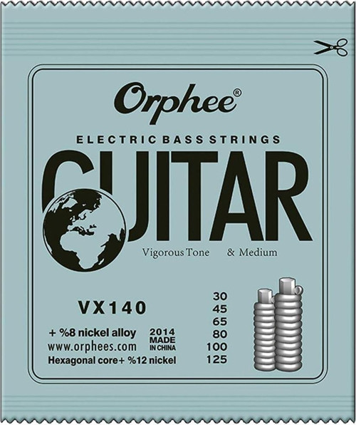 VX140 Bas Gitar Teli 6 Telli Nikel Sarılı Set Uzun Ölçekli 030-125