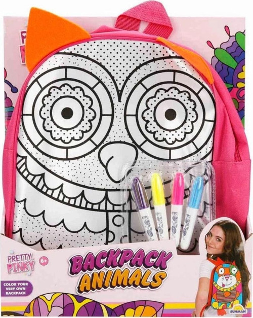 BFS Pretty Pinky Boyanabilir Desenli Baykuş Sırt Çantası