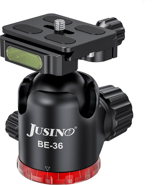 JUSINO BE-36 Profesyonel Tripod Kafası | 12 kg Taşıma Kapasiteli | 360° Dönebilen | Arca-Swiss Uyumlu