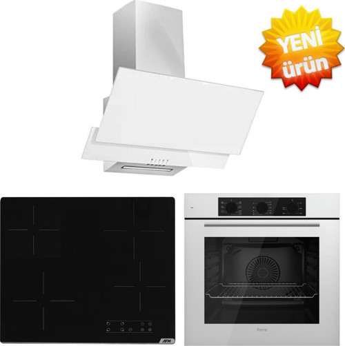 ve AFM Tech Markalı / NEWO Elektrikli Vitroseramik Ankastre Set (QBL62CB + V6-04 + FM3301 )
