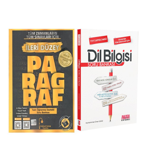 Edebiyat Sokağı Paragraf İleri Düzey ve AKM Dil Bilgisi Soru Bankası Seti 2 Kitap
