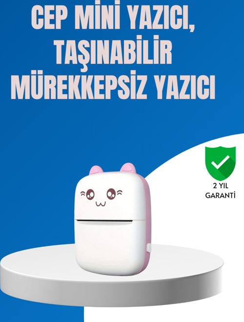 Mini Bluetooth Termal Yazıcı 1200mAh Şarjlı Taşınabilir