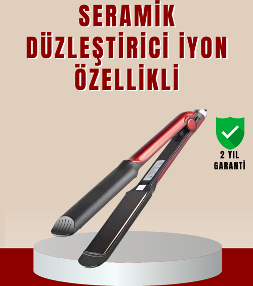 Profesyonel Titanyum Saç Düzleştirici – Ayarlanabilir Isı ve Hızlı Isınma Özellikli