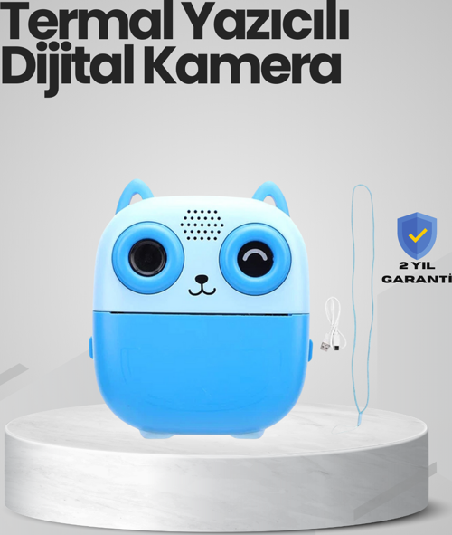 Anında Baskı Yapabilen Çocuk Fotoğraf Makinesi Hafıza Kart Destekli