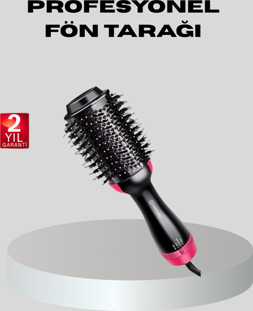 1200W Fön Tarağı – 3 Isı Ayarı, Negatif İyonlu, Hızlı ve Pürüzsüz Sonuç