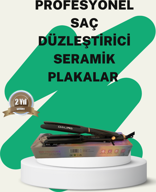 Daling Profesyonel Saç Düzleştirici Seramik Yüzey Tüm Saç Tipleri İçin