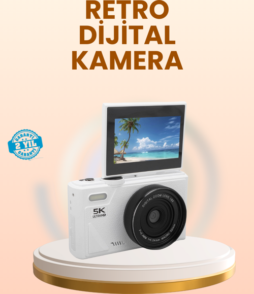 Taşınabilir 5K UHD Fotoğraf ve Video Kamera Otofokus WiFi
