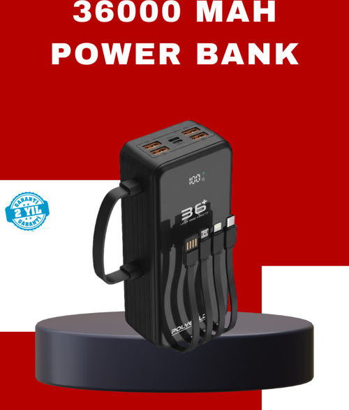 Kablosuz Şarj Özellikli Güç Bankası Gün Boyu Kesintisiz Enerji