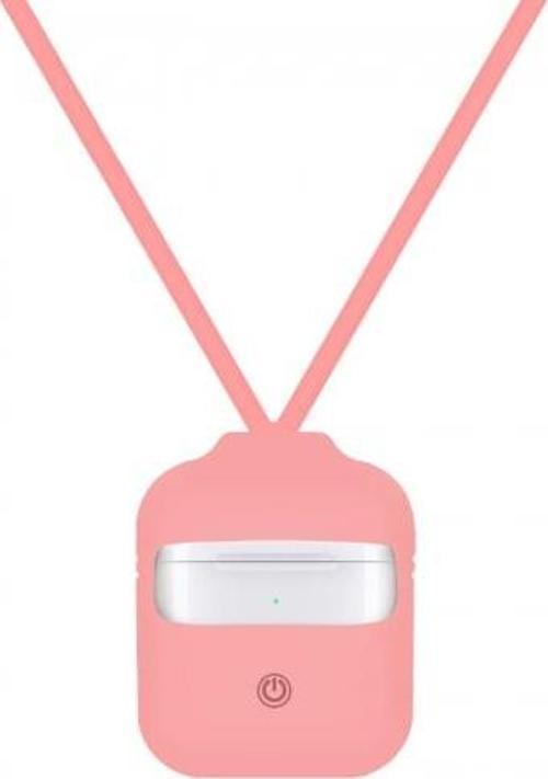 AirPods ile Uyumlu Silikon Kılıf Pink Sand
