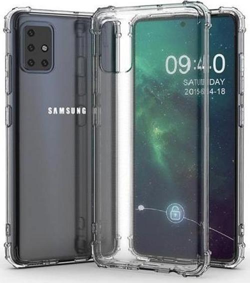 Galaxy A51 ile Uyumlu Crystal Fit Kılıf Crystal Clear