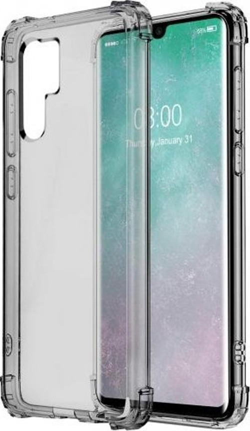 P30 Pro ile Uyumlu Crystal Fit Kılıf Smoke Black