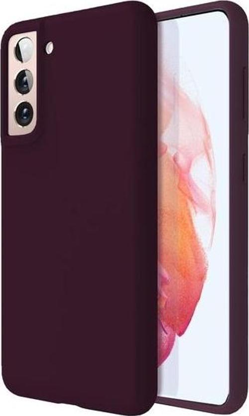 Galaxy S21 ile Uyumlu Rubber S Kılıf Plum
