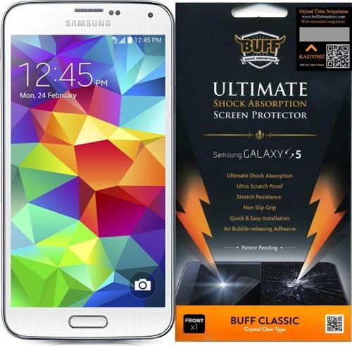 Galaxy S5 ile Uyumlu Darbe Emici Ekran Koruyucu Film