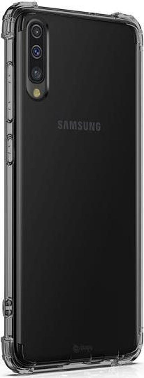 Blogy Galaxy A50 ile Uyumlu Crystal Fit Kılıf Smoke Black