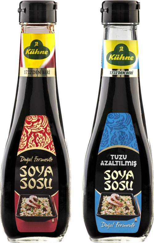 Soya Sosu 250 ml ve Tuzu Azaltılmış Soya Sosu 250 ml 2 li Set