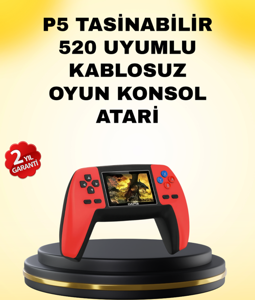 P5 Retro GamePad 520 Oyunlu TV ve Elde Oynanabilir Konsol