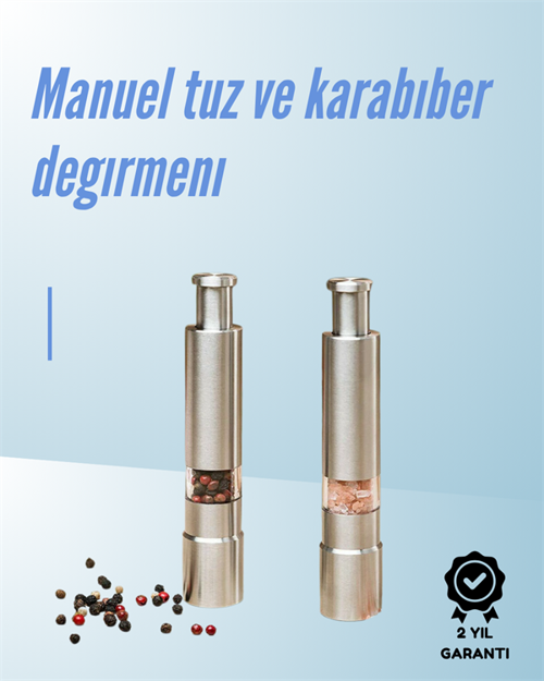 Ergonomik Tasarımlı, Nem Geçirmez Kapaklı Baharat Öğütücü