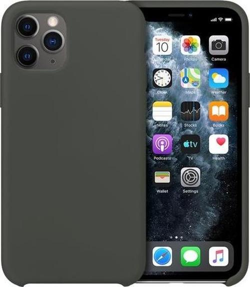 iPhone 11 Pro Max ile Uyumlu Rubber Fit Kılıf Dark Olive