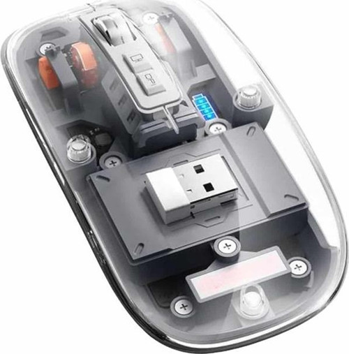 Kablosuz Mouse Fare Şarjlı Bluetooth Wireless Çift Modlu Sessiz
