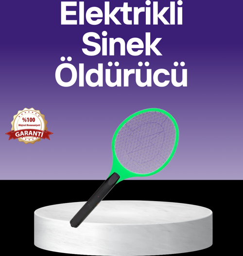 Çocuk ve Evcil Hayvan Dostu Elektrikli Sinek Raketi | Güvenli Kullanım