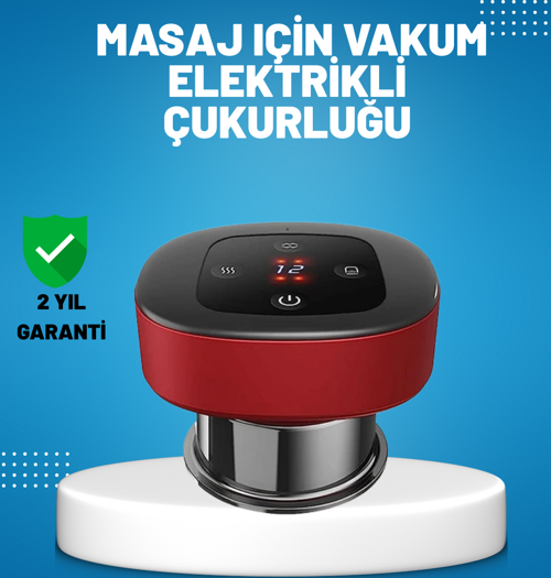 Elektrikli Vakumlu Çukurluk Masaj Aleti Isıtmalı ve Kırmızı Işıklı Terapi Seti