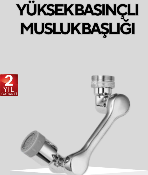 Döner Musluk Başlığı Çok Açılı Robotik Kol Su Tasarruflu