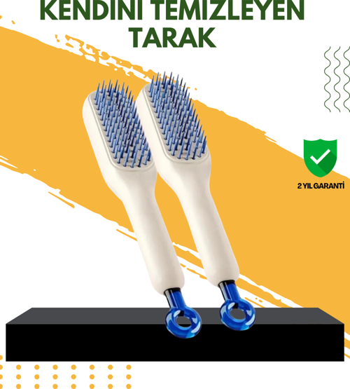 Otomatik Temizlemeli Saç Fırçası – Ergonomik Tasarım, Masaj Etkili, Elektriklenmeyi Önleyici