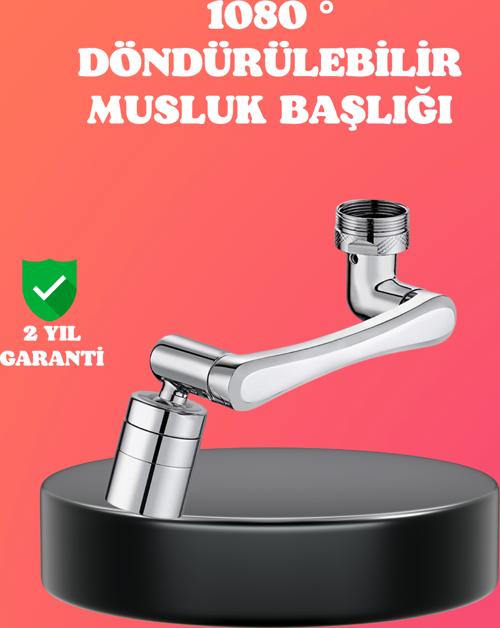 1080° Dönebilen Püskürtme Filtreli Musluk Başlığı Su Tasarruflu