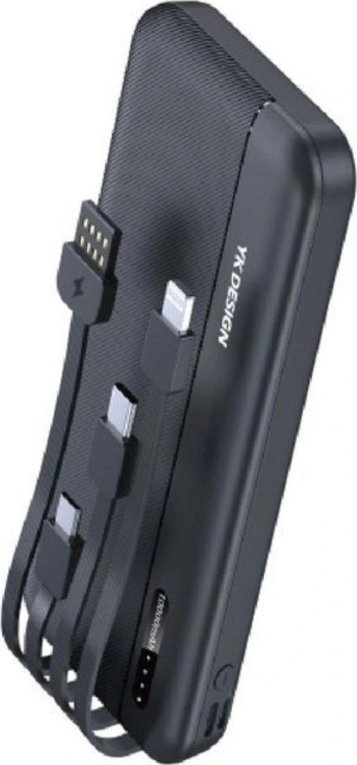 10000 mAh Micro Type-C USB Lightning 4 Kablolu Hızlı Kablosuz Şarj Powerbank (5365)