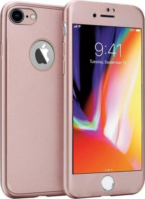 iPhone 8 ile Uyumlu 4D Kılıf Rose Gold
